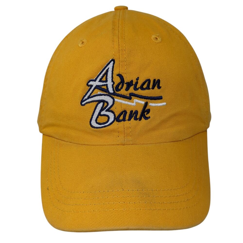 Adrian Bank Slideback Hat Yellow One Size Adjustable Embroidered 6 Panel